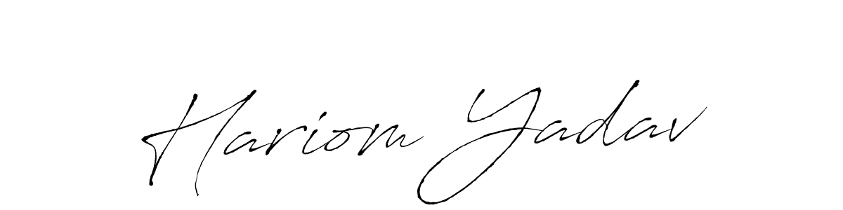 Also You can easily find your signature by using the search form. We will create Hariom Yadav name handwritten signature images for you free of cost using Antro_Vectra sign style. Hariom Yadav signature style 6 images and pictures png
