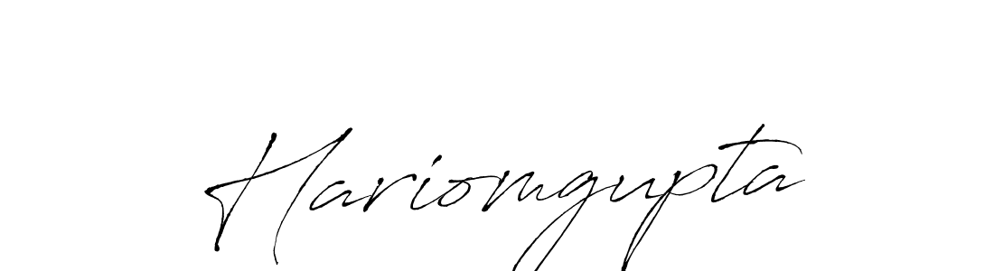 Use a signature maker to create a handwritten signature online. With this signature software, you can design (Antro_Vectra) your own signature for name Hariomgupta. Hariomgupta signature style 6 images and pictures png