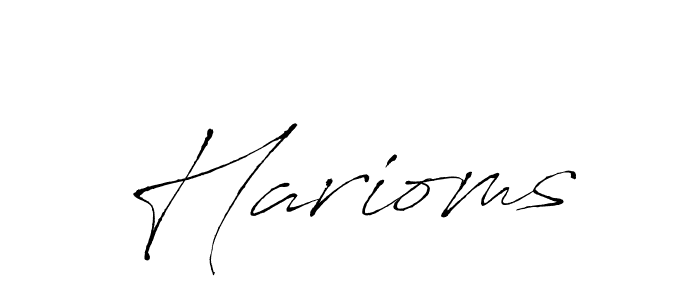 Antro_Vectra is a professional signature style that is perfect for those who want to add a touch of class to their signature. It is also a great choice for those who want to make their signature more unique. Get Harioms name to fancy signature for free. Harioms signature style 6 images and pictures png