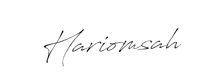 Create a beautiful signature design for name Hariomsah. With this signature (Antro_Vectra) fonts, you can make a handwritten signature for free. Hariomsah signature style 6 images and pictures png