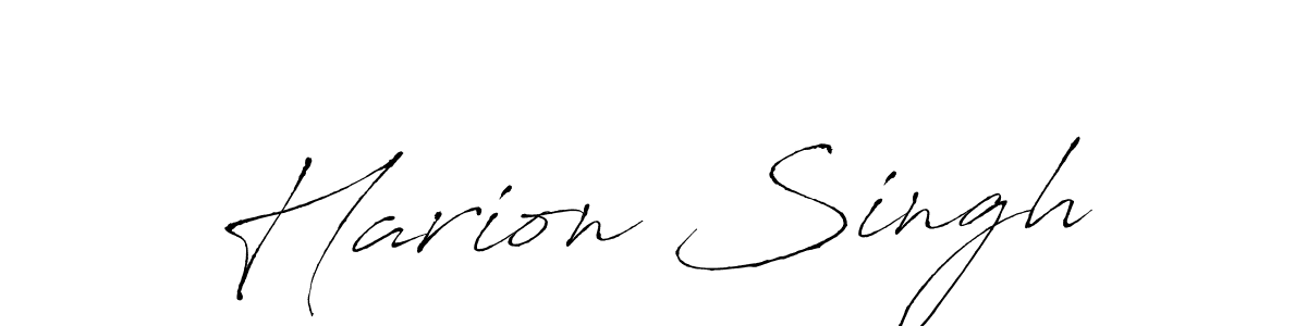 Make a beautiful signature design for name Harion Singh. With this signature (Antro_Vectra) style, you can create a handwritten signature for free. Harion Singh signature style 6 images and pictures png