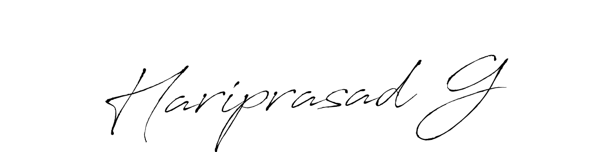 Make a beautiful signature design for name Hariprasad G. With this signature (Antro_Vectra) style, you can create a handwritten signature for free. Hariprasad G signature style 6 images and pictures png