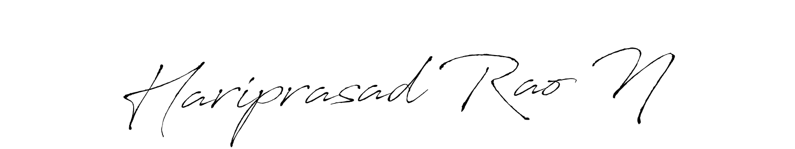 Make a beautiful signature design for name Hariprasad Rao N. With this signature (Antro_Vectra) style, you can create a handwritten signature for free. Hariprasad Rao N signature style 6 images and pictures png