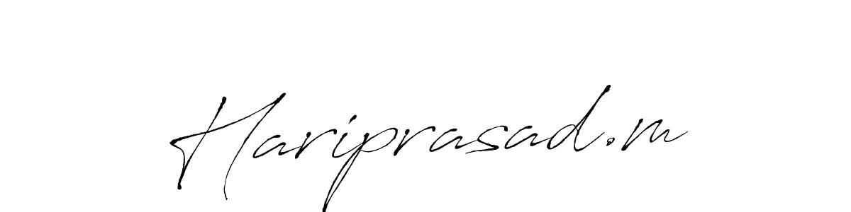 Also You can easily find your signature by using the search form. We will create Hariprasad.m name handwritten signature images for you free of cost using Antro_Vectra sign style. Hariprasad.m signature style 6 images and pictures png