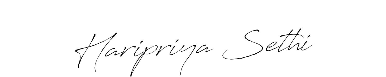 Create a beautiful signature design for name Haripriya Sethi. With this signature (Antro_Vectra) fonts, you can make a handwritten signature for free. Haripriya Sethi signature style 6 images and pictures png