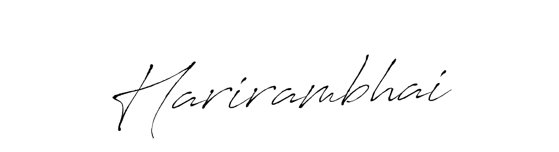 Make a beautiful signature design for name Harirambhai. With this signature (Antro_Vectra) style, you can create a handwritten signature for free. Harirambhai signature style 6 images and pictures png