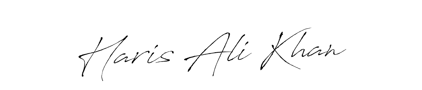 Design your own signature with our free online signature maker. With this signature software, you can create a handwritten (Antro_Vectra) signature for name Haris Ali Khan. Haris Ali Khan signature style 6 images and pictures png