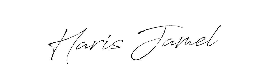 Haris Jamel stylish signature style. Best Handwritten Sign (Antro_Vectra) for my name. Handwritten Signature Collection Ideas for my name Haris Jamel. Haris Jamel signature style 6 images and pictures png