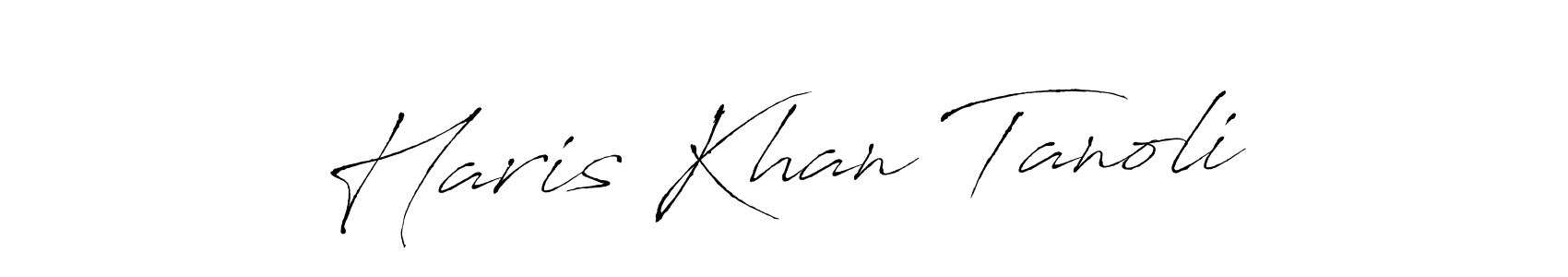 Design your own signature with our free online signature maker. With this signature software, you can create a handwritten (Antro_Vectra) signature for name Haris Khan Tanoli. Haris Khan Tanoli signature style 6 images and pictures png