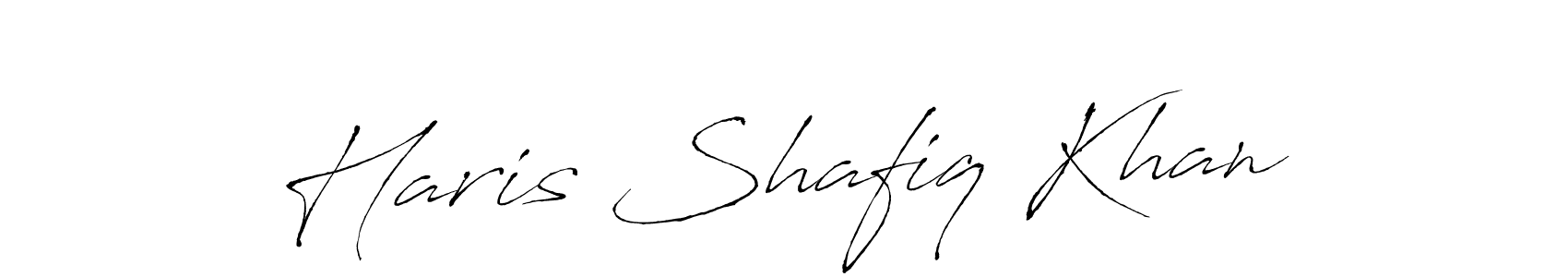 Also we have Haris Shafiq Khan name is the best signature style. Create professional handwritten signature collection using Antro_Vectra autograph style. Haris Shafiq Khan signature style 6 images and pictures png