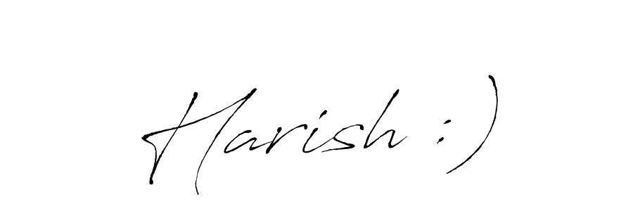 Antro_Vectra is a professional signature style that is perfect for those who want to add a touch of class to their signature. It is also a great choice for those who want to make their signature more unique. Get Harish :) name to fancy signature for free. Harish :) signature style 6 images and pictures png