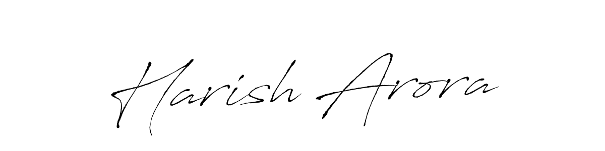 Design your own signature with our free online signature maker. With this signature software, you can create a handwritten (Antro_Vectra) signature for name Harish Arora. Harish Arora signature style 6 images and pictures png