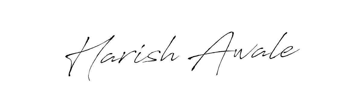How to make Harish Awale name signature. Use Antro_Vectra style for creating short signs online. This is the latest handwritten sign. Harish Awale signature style 6 images and pictures png