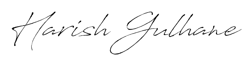 The Antro_Vectra typeface gives name Harish Gulhane a refined look. Suitable for certificates, diplomas, and official verification. Harish Gulhane signature style 6 images and pictures png