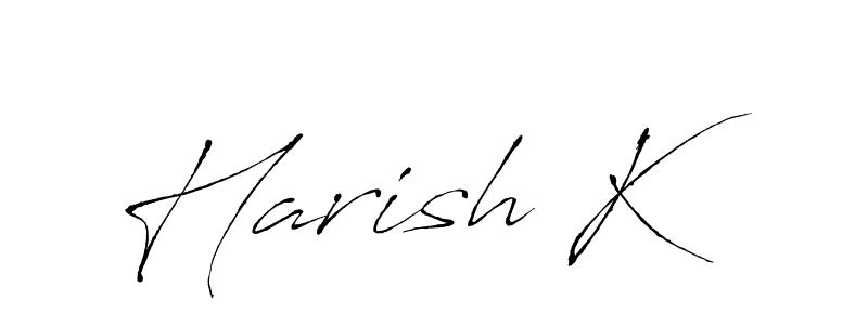 How to make Harish K signature? Antro_Vectra is a professional autograph style. Create handwritten signature for Harish K name. Harish K signature style 6 images and pictures png