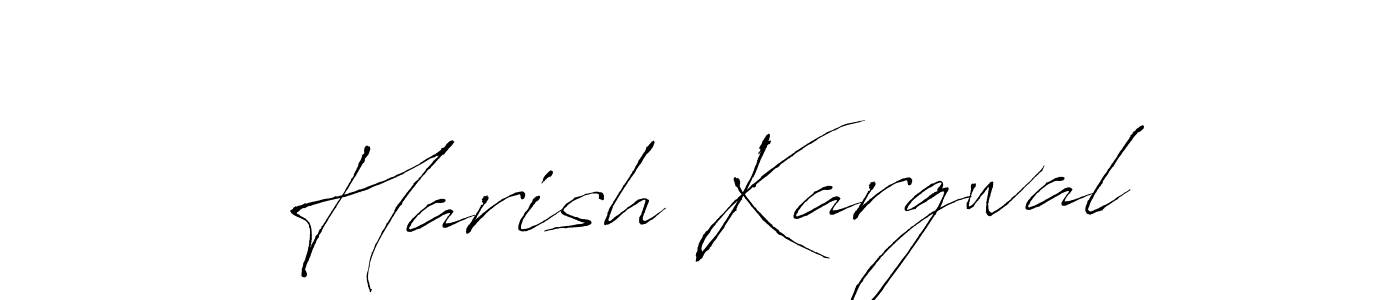 How to make Harish Kargwal name signature. Use Antro_Vectra style for creating short signs online. This is the latest handwritten sign. Harish Kargwal signature style 6 images and pictures png