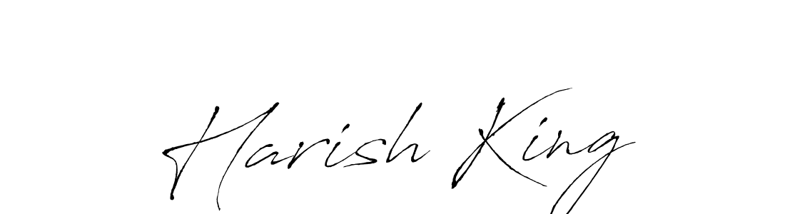 Design your own signature with our free online signature maker. With this signature software, you can create a handwritten (Antro_Vectra) signature for name Harish King. Harish King signature style 6 images and pictures png