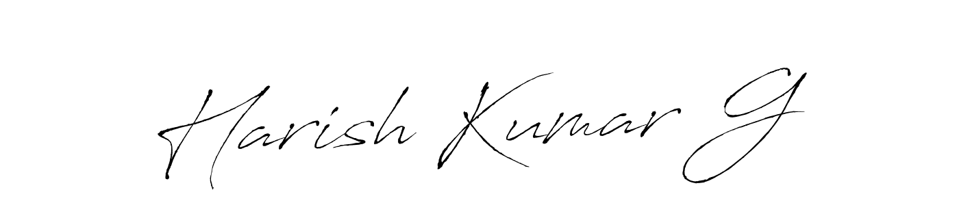 Create a beautiful signature design for name Harish Kumar G. With this signature (Antro_Vectra) fonts, you can make a handwritten signature for free. Harish Kumar G signature style 6 images and pictures png