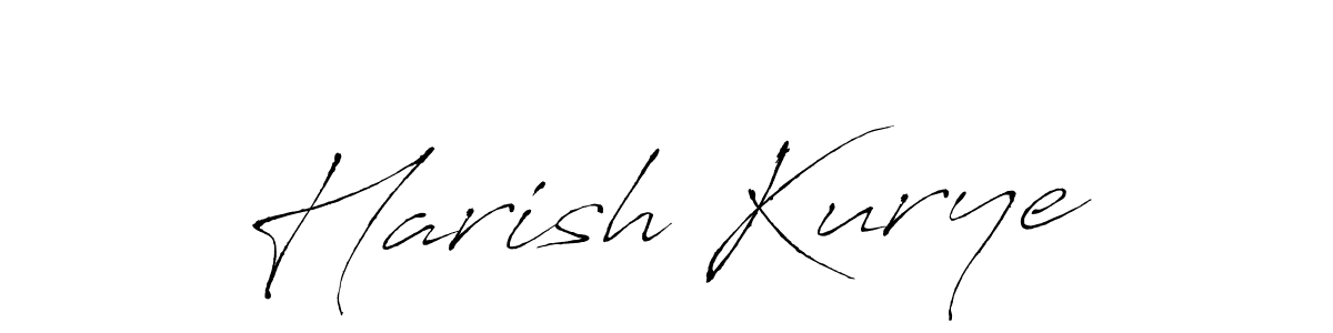 Make a beautiful signature design for name Harish Kurye. With this signature (Antro_Vectra) style, you can create a handwritten signature for free. Harish Kurye signature style 6 images and pictures png