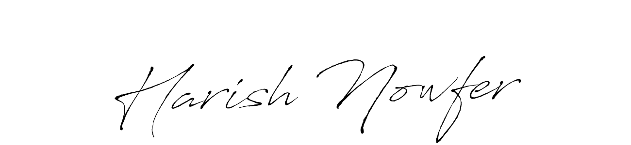 Antro_Vectra is a professional signature style that is perfect for those who want to add a touch of class to their signature. It is also a great choice for those who want to make their signature more unique. Get Harish Nowfer name to fancy signature for free. Harish Nowfer signature style 6 images and pictures png