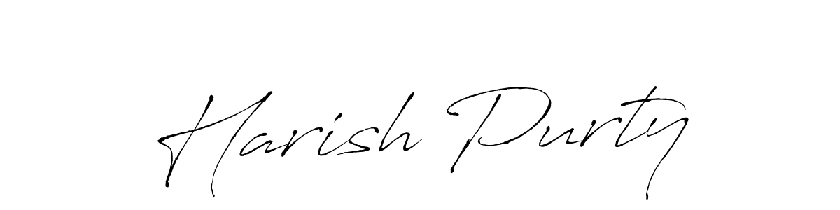 Make a beautiful signature design for name Harish Purty. With this signature (Antro_Vectra) style, you can create a handwritten signature for free. Harish Purty signature style 6 images and pictures png