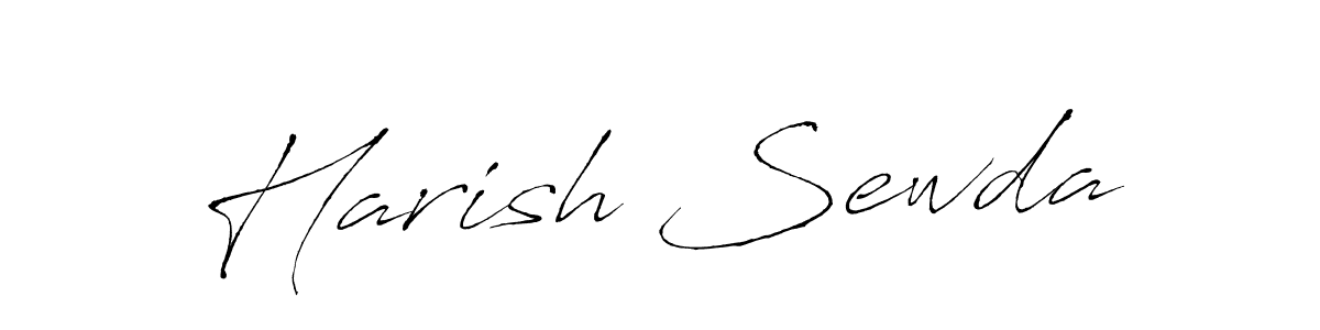 Harish Sewda stylish signature style. Best Handwritten Sign (Antro_Vectra) for my name. Handwritten Signature Collection Ideas for my name Harish Sewda. Harish Sewda signature style 6 images and pictures png
