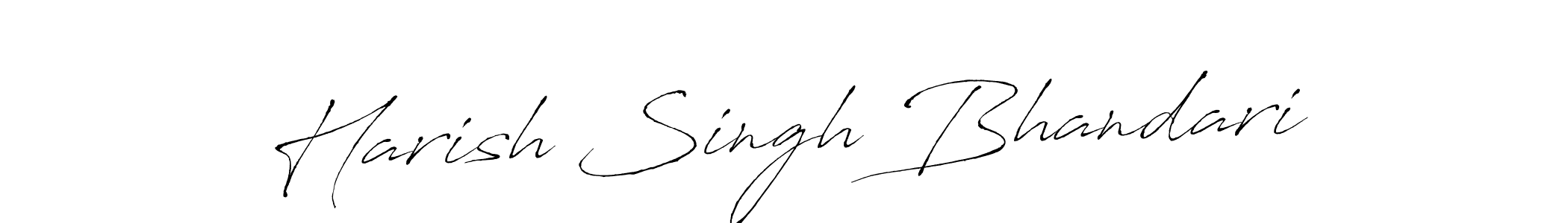 This is the best signature style for the Harish Singh Bhandari name. Also you like these signature font (Antro_Vectra). Mix name signature. Harish Singh Bhandari signature style 6 images and pictures png