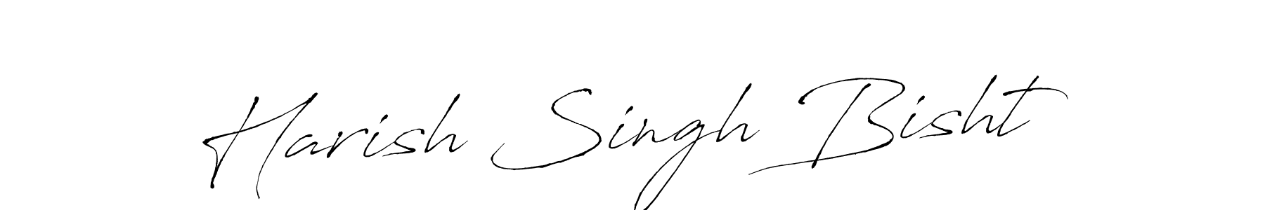 How to make Harish Singh Bisht name signature. Use Antro_Vectra style for creating short signs online. This is the latest handwritten sign. Harish Singh Bisht signature style 6 images and pictures png