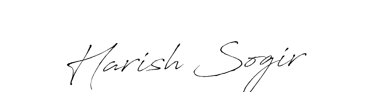 Design your own signature with our free online signature maker. With this signature software, you can create a handwritten (Antro_Vectra) signature for name Harish Sogir. Harish Sogir signature style 6 images and pictures png