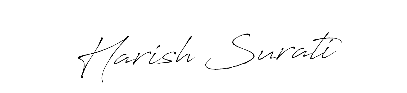 It looks lik you need a new signature style for name Harish Surati. Design unique handwritten (Antro_Vectra) signature with our free signature maker in just a few clicks. Harish Surati signature style 6 images and pictures png