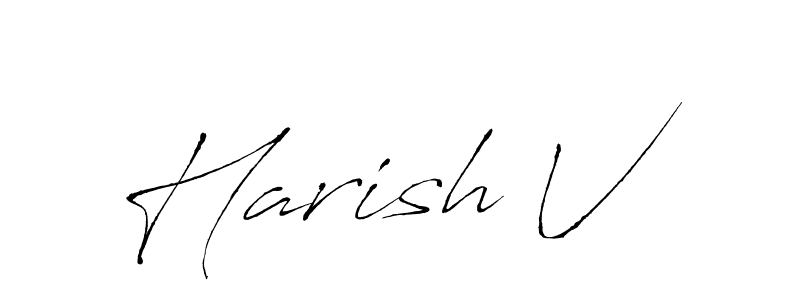 Harish V stylish signature style. Best Handwritten Sign (Antro_Vectra) for my name. Handwritten Signature Collection Ideas for my name Harish V. Harish V signature style 6 images and pictures png