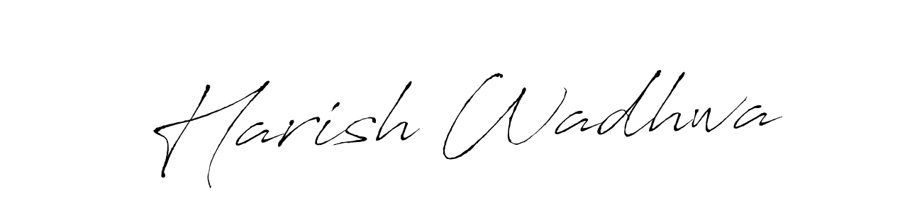 Use a signature maker to create a handwritten signature online. With this signature software, you can design (Antro_Vectra) your own signature for name Harish Wadhwa. Harish Wadhwa signature style 6 images and pictures png