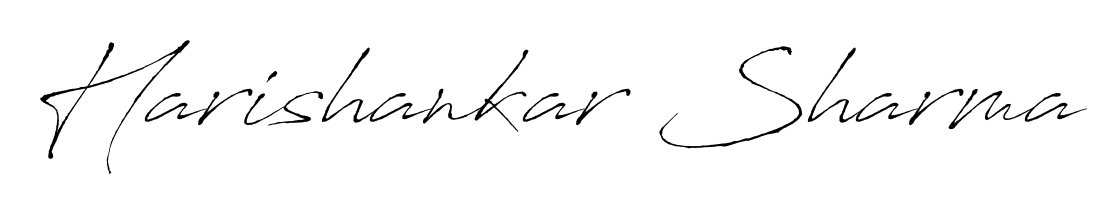 The Antro_Vectra font transforms the name Harishankar Sharma into an executive sign with sharp precision and distinguished character. Harishankar Sharma signature style 6 images and pictures png