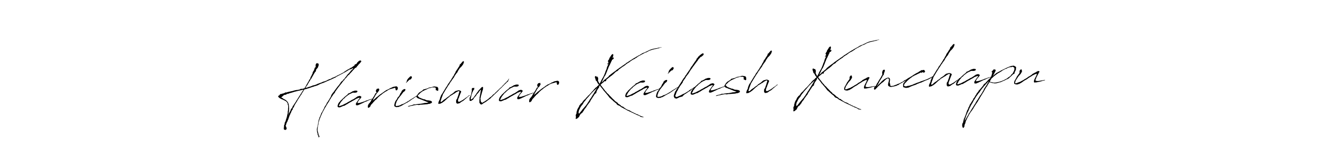 You should practise on your own different ways (Antro_Vectra) to write your name (Harishwar Kailash Kunchapu) in signature. don't let someone else do it for you. Harishwar Kailash Kunchapu signature style 6 images and pictures png