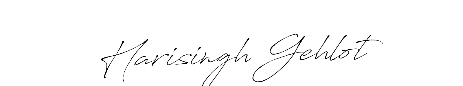 How to make Harisingh Gehlot name signature. Use Antro_Vectra style for creating short signs online. This is the latest handwritten sign. Harisingh Gehlot signature style 6 images and pictures png