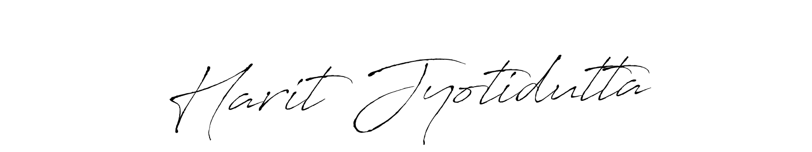 Create a beautiful signature design for name Harit Jyotidutta. With this signature (Antro_Vectra) fonts, you can make a handwritten signature for free. Harit Jyotidutta signature style 6 images and pictures png
