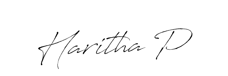 Create a beautiful signature design for name Haritha P. With this signature (Antro_Vectra) fonts, you can make a handwritten signature for free. Haritha P signature style 6 images and pictures png