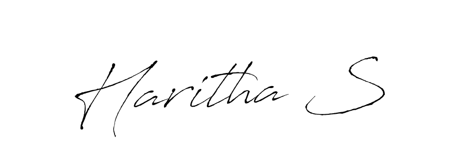 The best way (Antro_Vectra) to make a short signature is to pick only two or three words in your name. The name Haritha S include a total of six letters. For converting this name. Haritha S signature style 6 images and pictures png