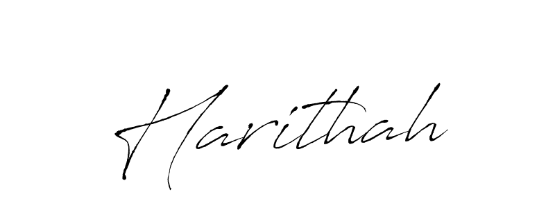 How to make Harithah signature? Antro_Vectra is a professional autograph style. Create handwritten signature for Harithah name. Harithah signature style 6 images and pictures png