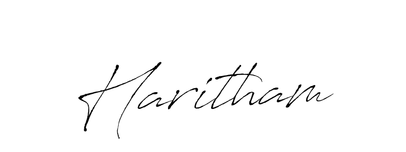 Make a beautiful signature design for name Haritham. With this signature (Antro_Vectra) style, you can create a handwritten signature for free. Haritham signature style 6 images and pictures png