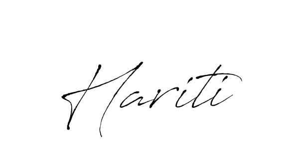 Create a beautiful signature design for name Hariti. With this signature (Antro_Vectra) fonts, you can make a handwritten signature for free. Hariti signature style 6 images and pictures png