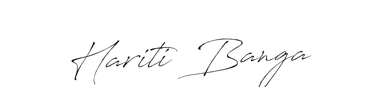 Design your own signature with our free online signature maker. With this signature software, you can create a handwritten (Antro_Vectra) signature for name Hariti  Banga. Hariti  Banga signature style 6 images and pictures png