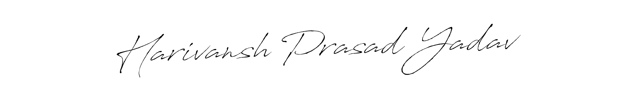 Antro_Vectra is a professional signature style that is perfect for those who want to add a touch of class to their signature. It is also a great choice for those who want to make their signature more unique. Get Harivansh Prasad Yadav name to fancy signature for free. Harivansh Prasad Yadav signature style 6 images and pictures png