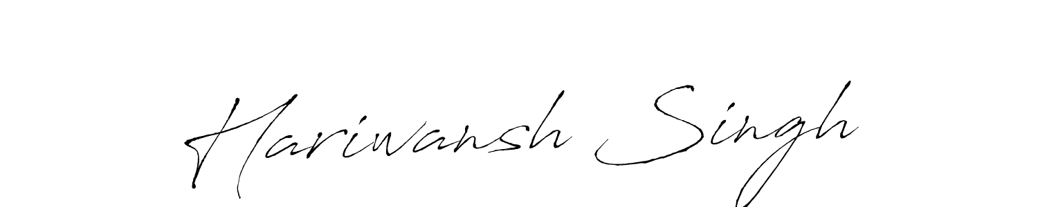 How to make Hariwansh Singh name signature. Use Antro_Vectra style for creating short signs online. This is the latest handwritten sign. Hariwansh Singh signature style 6 images and pictures png