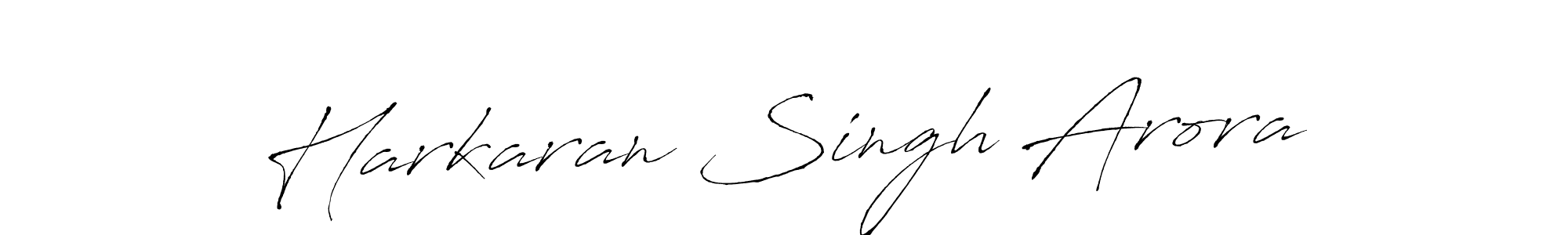 Design your own signature with our free online signature maker. With this signature software, you can create a handwritten (Antro_Vectra) signature for name Harkaran Singh Arora. Harkaran Singh Arora signature style 6 images and pictures png