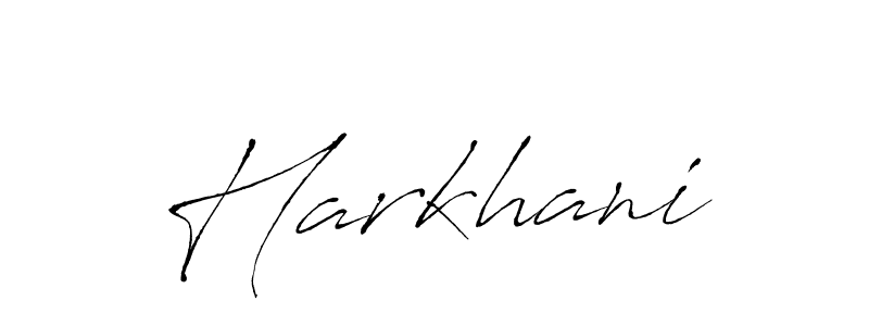 Design your own signature with our free online signature maker. With this signature software, you can create a handwritten (Antro_Vectra) signature for name Harkhani. Harkhani signature style 6 images and pictures png