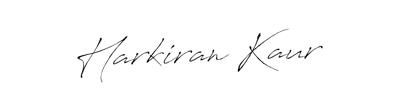 Create a beautiful signature design for name Harkiran Kaur. With this signature (Antro_Vectra) fonts, you can make a handwritten signature for free. Harkiran Kaur signature style 6 images and pictures png