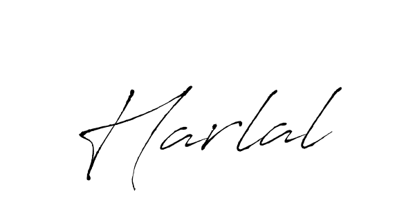 Use a signature maker to create a handwritten signature online. With this signature software, you can design (Antro_Vectra) your own signature for name Harlal. Harlal signature style 6 images and pictures png