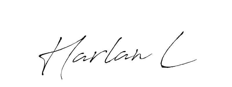 Use a signature maker to create a handwritten signature online. With this signature software, you can design (Antro_Vectra) your own signature for name Harlan L. Harlan L signature style 6 images and pictures png
