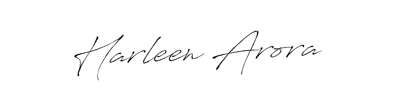 How to make Harleen Arora name signature. Use Antro_Vectra style for creating short signs online. This is the latest handwritten sign. Harleen Arora signature style 6 images and pictures png